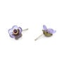 Purple flower stud earrings by Michael Michaud